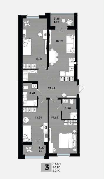 квартира г Пионерский ул Рензаева 3 фото 2