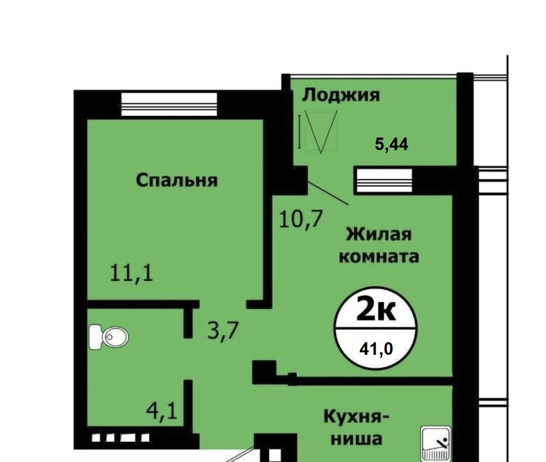 квартира г Красноярск Тихие зори ул Лесников 25а фото 15