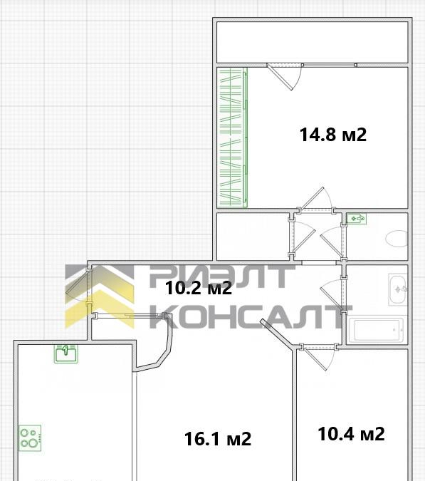 квартира г Омск ул Крупской 9/3 6-й м-н фото 30