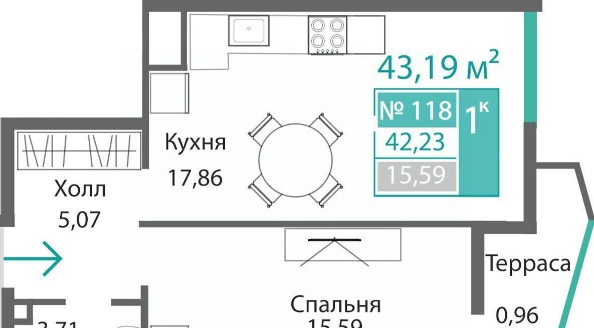 квартира г Симферополь р-н Киевский Крымская Роза фото 1