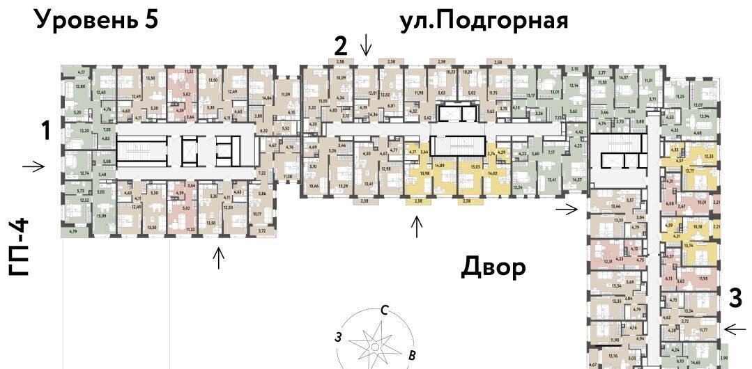квартира г Тюмень р-н Калининский ул Подгорная 61к/1 фото 3