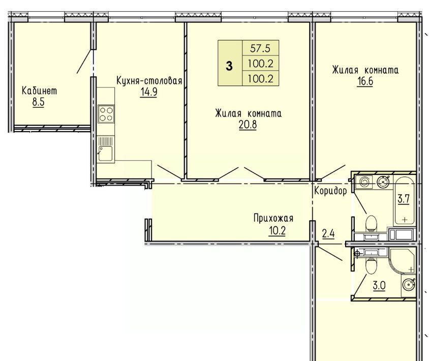 квартира г Пенза р-н Октябрьский ул Яшиной 2 фото 1