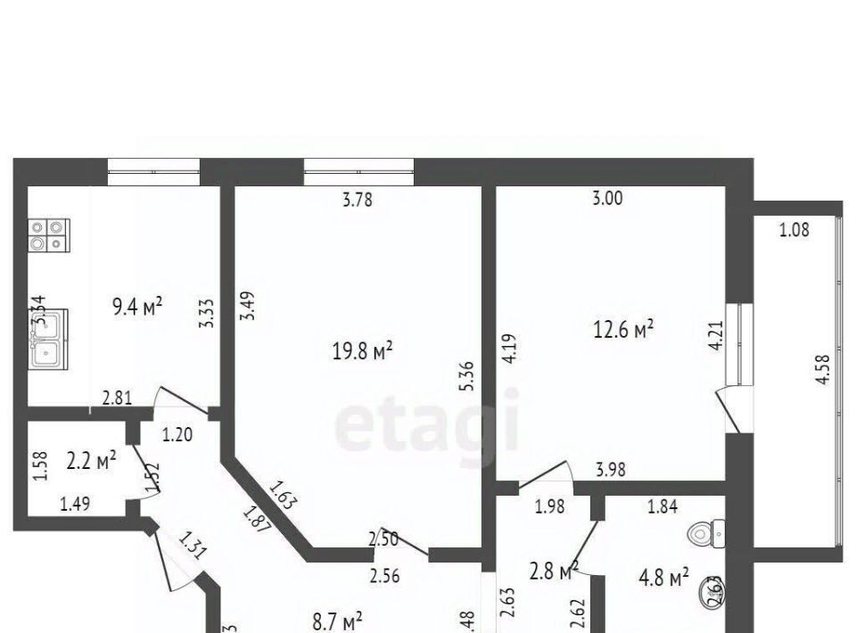 квартира г Орел р-н Заводской ул Комсомольская 269 фото 2