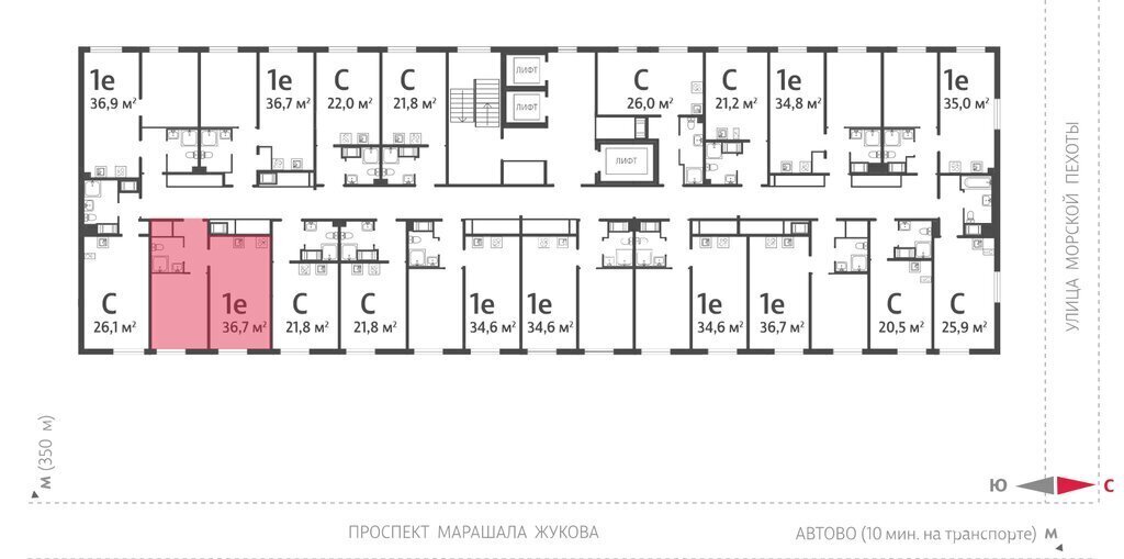 квартира г Санкт-Петербург метро Автово р-н Красносельский муниципальный округ Юго-Запад, жилой комплекс Морская миля фото 2