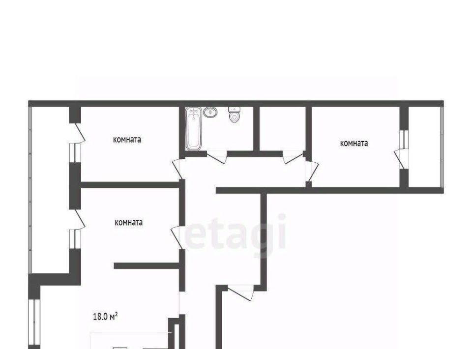 квартира г Сургут тракт Югорский 4 35-й фото 2