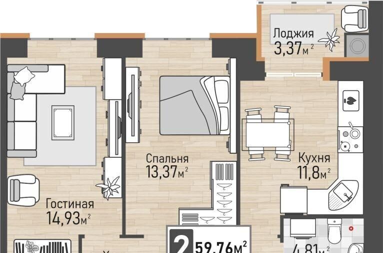 квартира р-н Рыбновский г Рыбное Панорама жилой комплекс фото 1