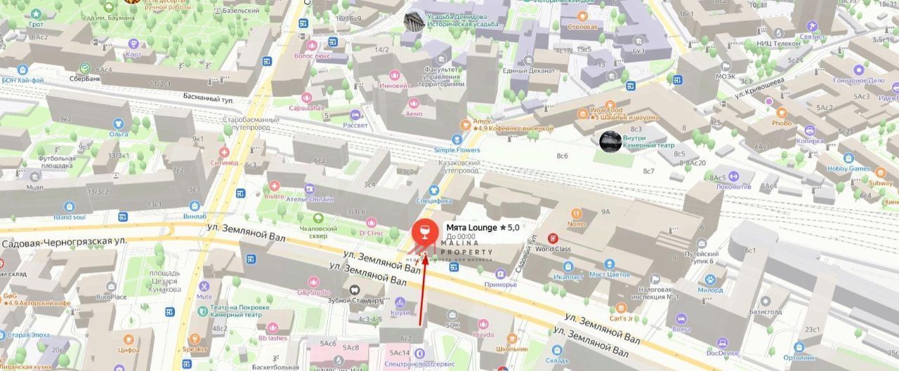 торговое помещение г Москва метро Курская ул Земляной Вал 7 фото 9
