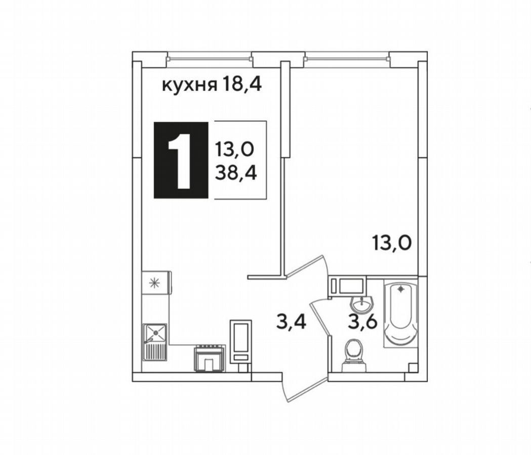квартира г Краснодар п Колосистый р-н Прикубанский ул Западный Обход 34 фото 1