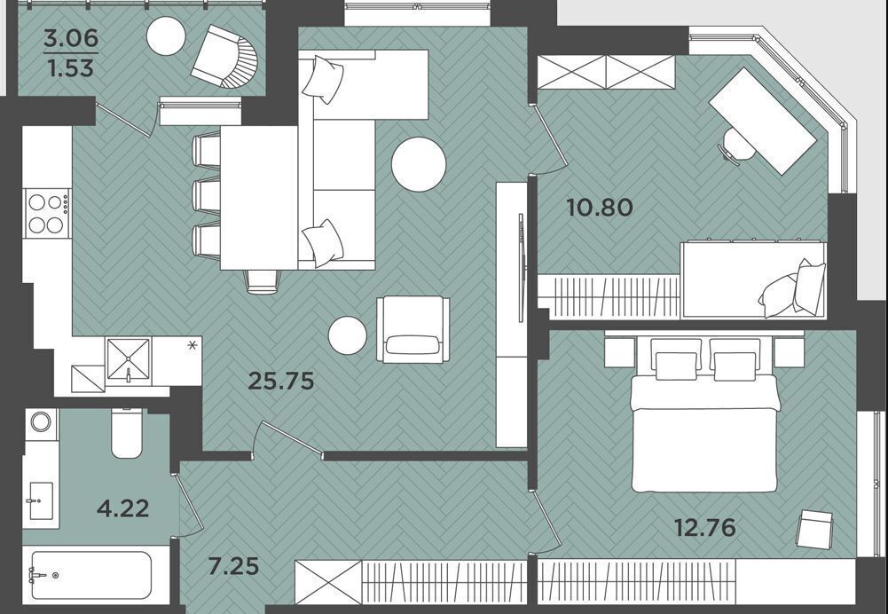 квартира г Калининград р-н Московский ул Интернациональная 16 фото 2