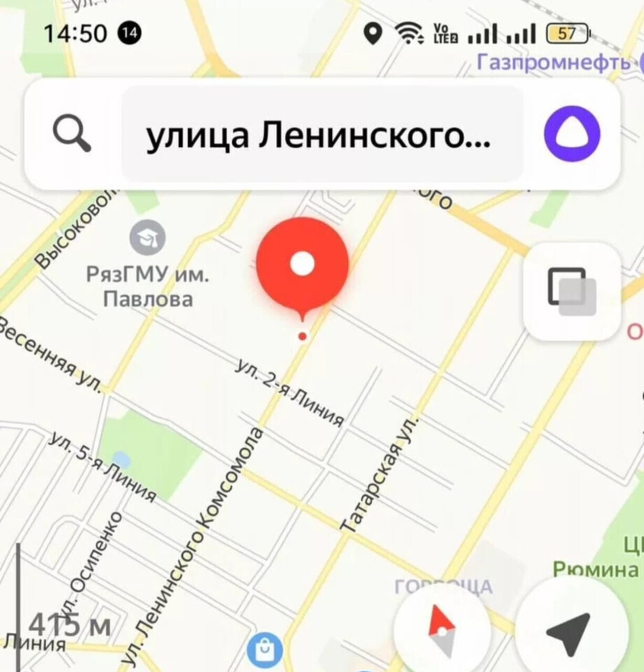 квартира г Рязань ул Ленинского Комсомола 40 Городская Роща м-н фото 5