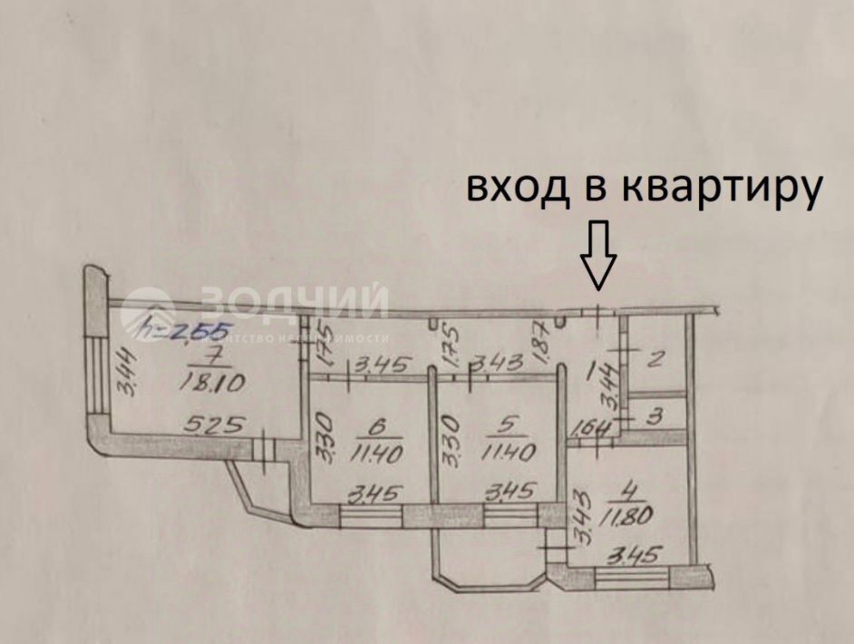 квартира г Чебоксары р-н Московский пр-кт Максима Горького 19 фото 2
