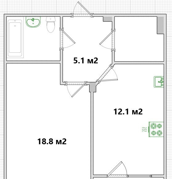квартира г Омск Континентальный б-р Архитекторов 14/1 фото 2