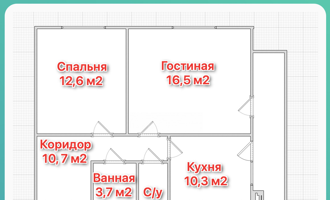 квартира г Калуга ул Хорошая 11 ЖК «Кречетников парк» фото 4