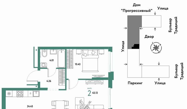 р-н Калининский ул Андрея Кореневского 1 корп. 1 фото