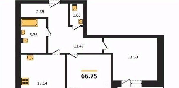 квартира г Воронеж р-н Ленинский ул Кривошеина 13/14 фото 1