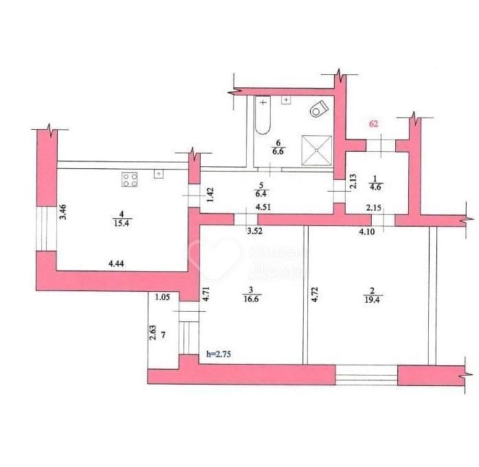 квартира г Волгоград р-н Краснооктябрьский ул им. Рихарда Зорге 55 фото 26