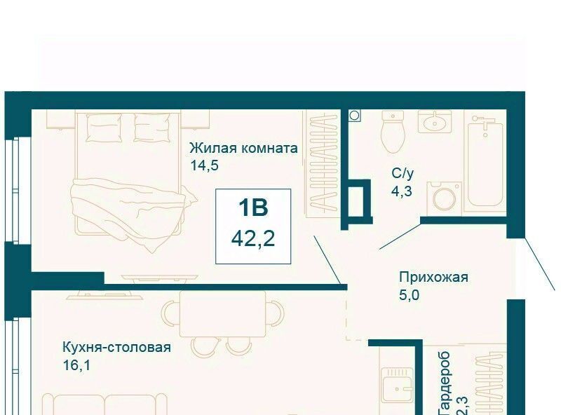 квартира г Екатеринбург р-н Чкаловский Ботаническая ул 8 Марта 197 ЖК «Новая Ботаника» фото 1