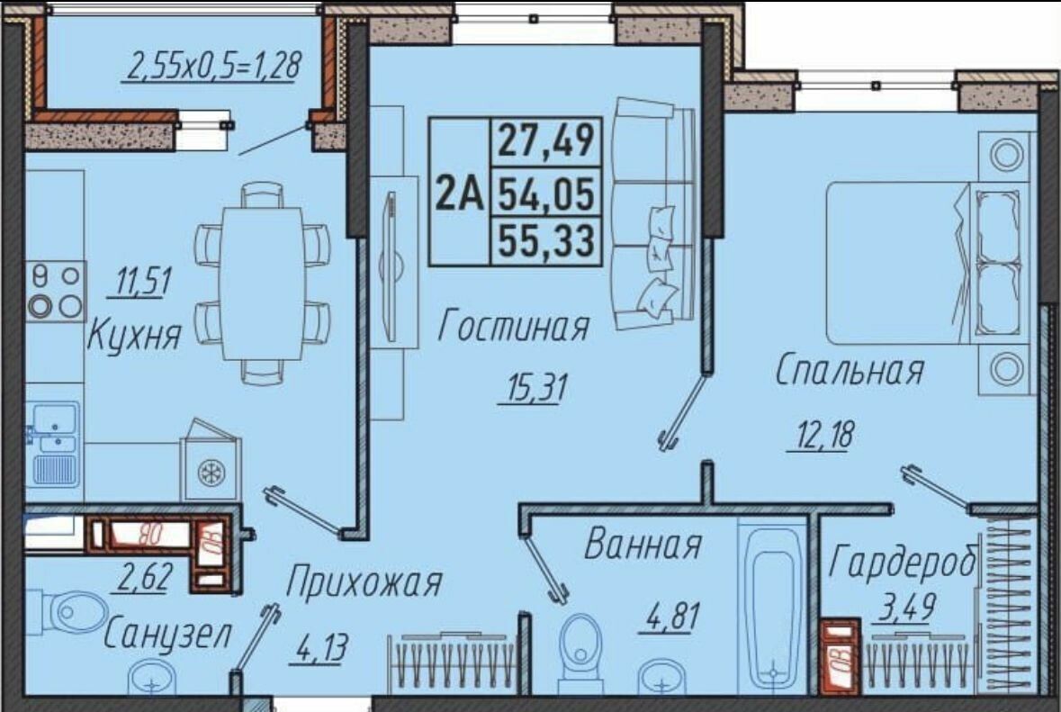 квартира г Краснодар р-н Прикубанский ул им. генерала Корнилова 9к/2 фото 1