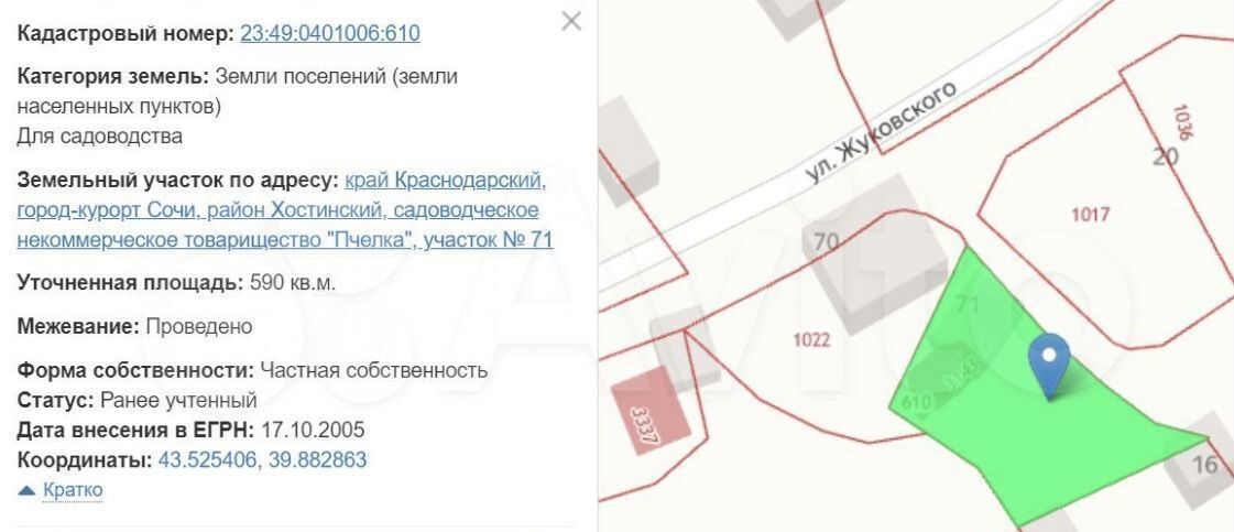 земля г Сочи р-н Хостинский Хоста снт Пчелка Хостинский район фото 4