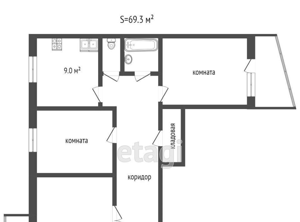 квартира г Усинск ул Молодежная 14 фото 2