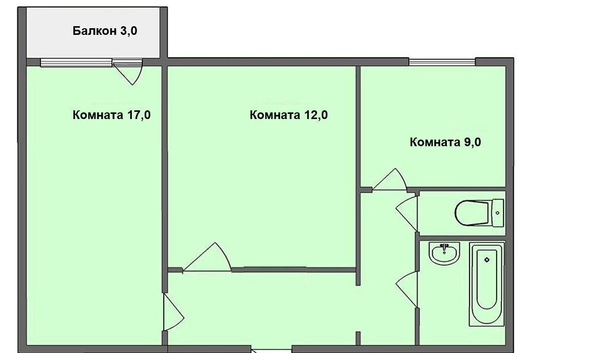 квартира г Череповец р-н Зашекснинский ул Годовикова 6 фото 20