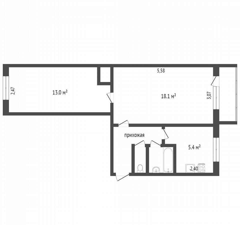 квартира г Тобольск 4-й мкр-н, 2 фото 23
