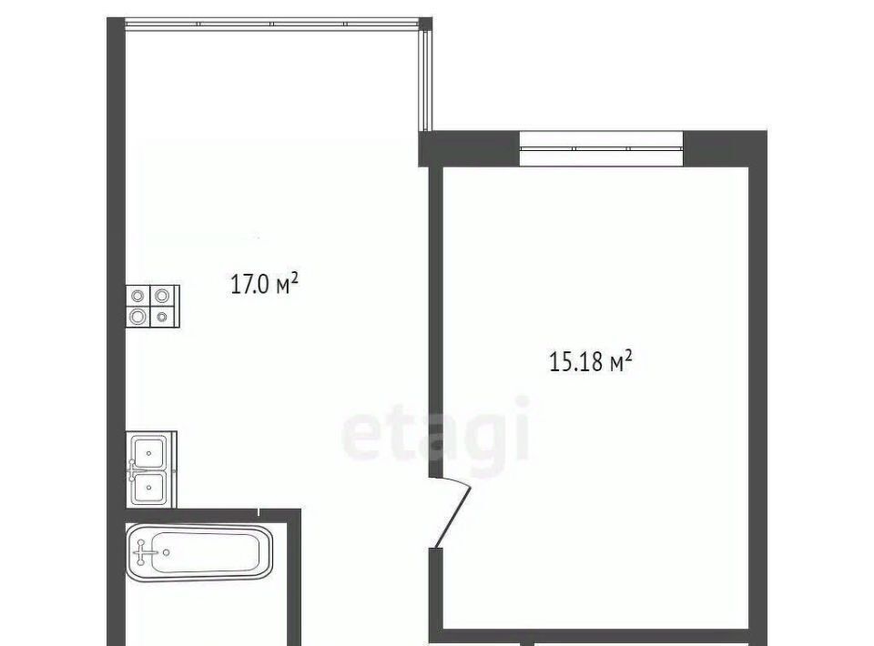 квартира г Сургут ул Университетская 17 20А фото 2