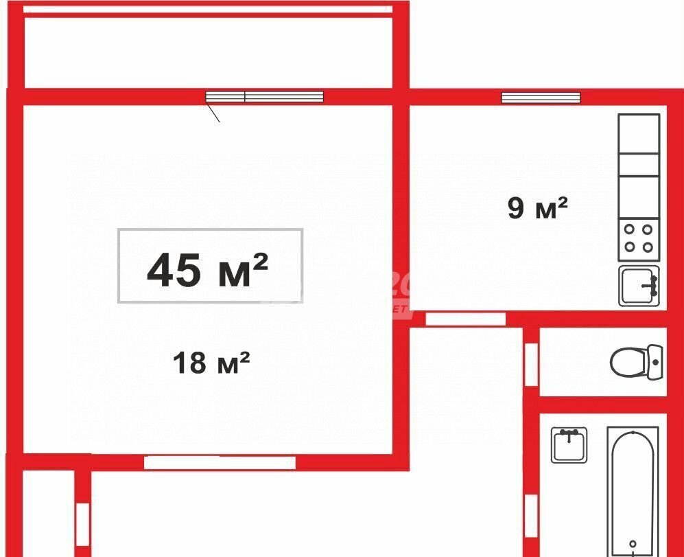 квартира г Челябинск р-н Ленинский ул Гюго 1 фото 16