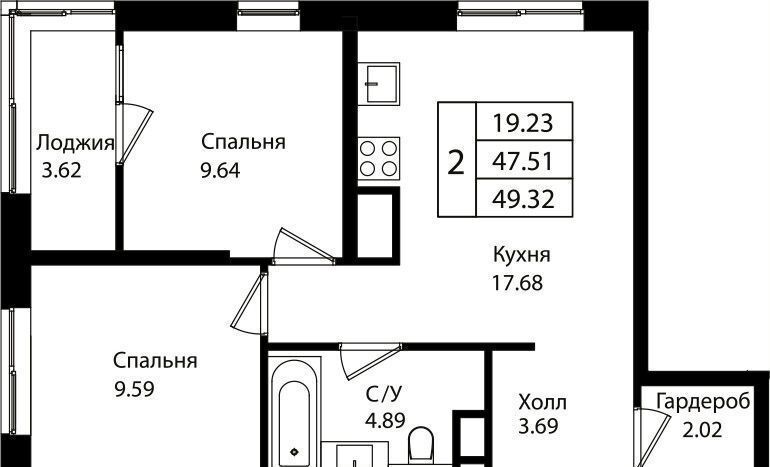 квартира г Краснодар р-н Карасунский Жилой район «Патрики» ул. им. Лизы Чайкиной/Сормовская/Старокубанская, стр. 4. 1 фото 2