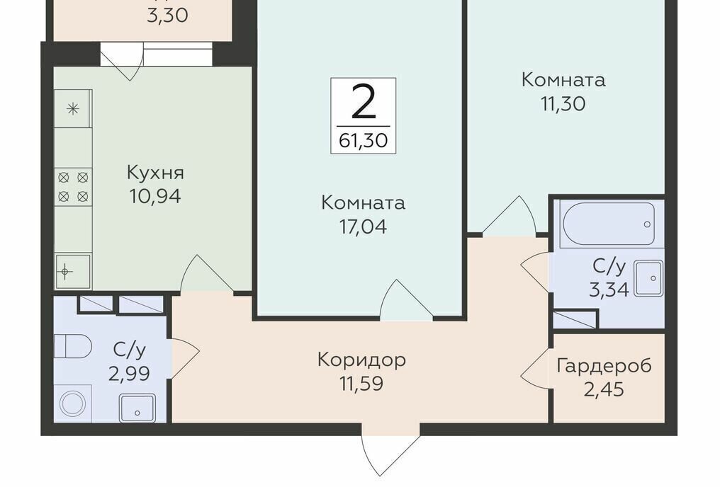 квартира г Воронеж р-н Ленинский ул Чапаева 68б фото 1