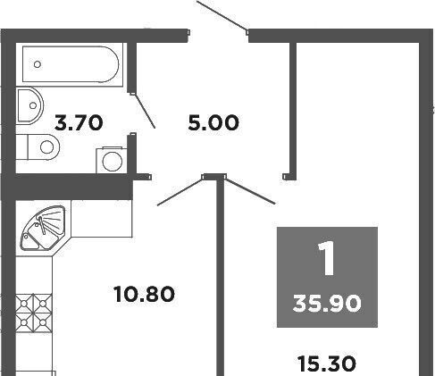 квартира г Краснодар р-н Прикубанский ул им. Мурата Ахеджака 12к/9 фото 3