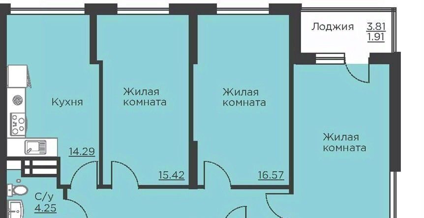 квартира г Воронеж р-н Центральный ул Ломоносова 116б фото 1