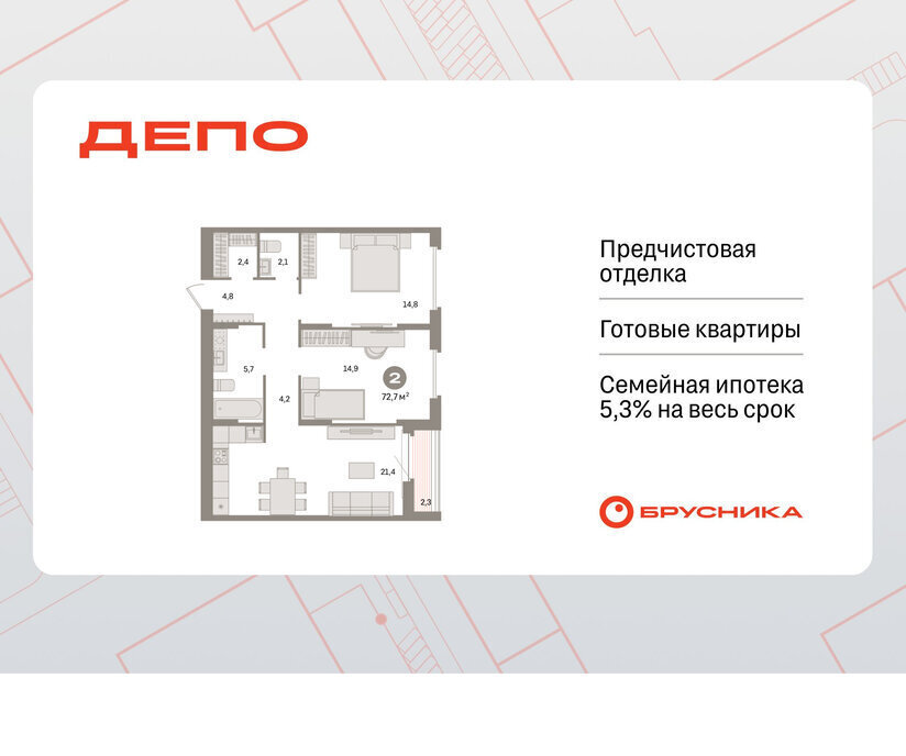 квартира г Екатеринбург Старая Сортировка Уралмаш ЖК Квартал Депо жилой район Сортировочный фото 1