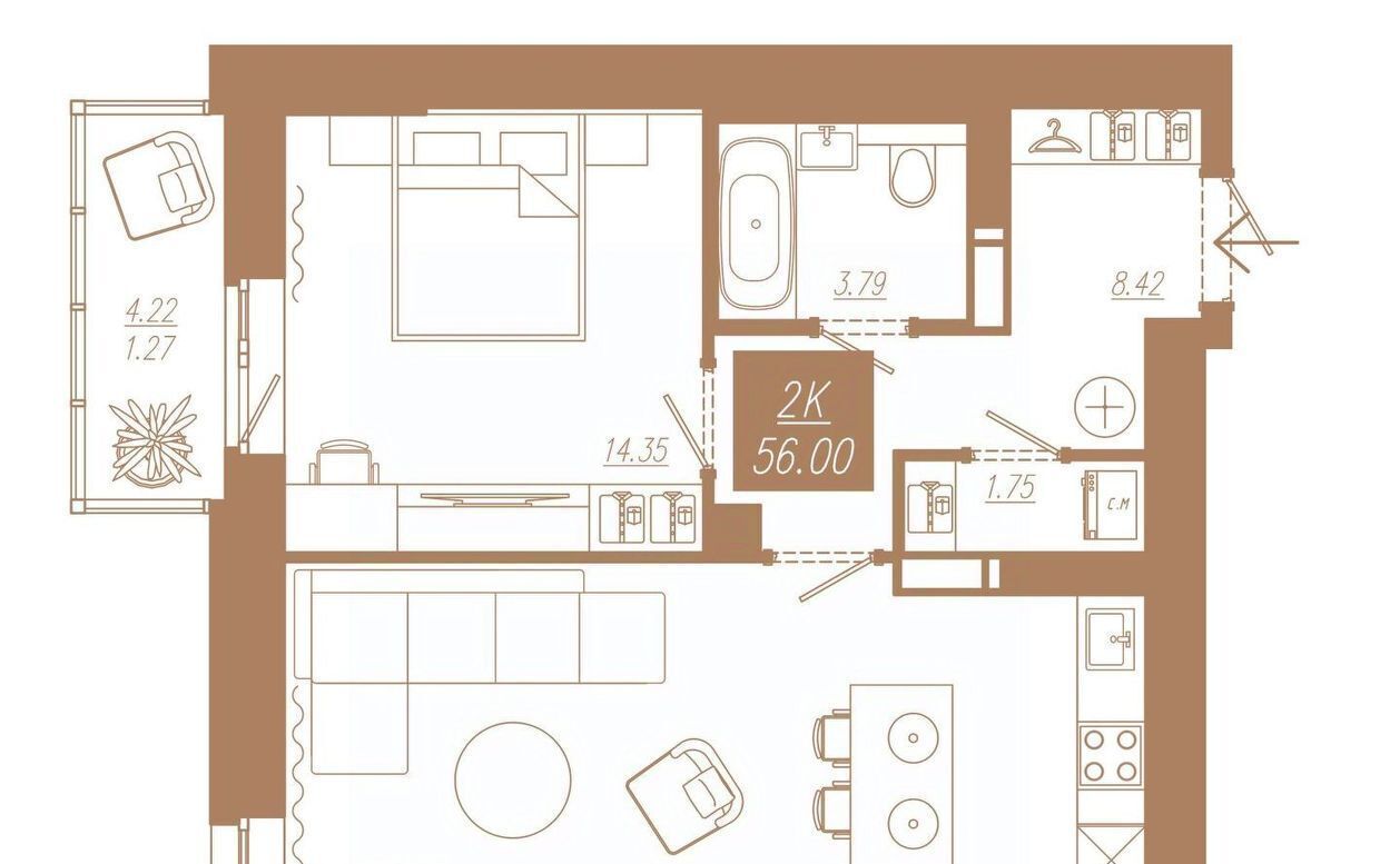 квартира г Красноярск р-н Советский ул 3-я Краснодарская 14а фото 1