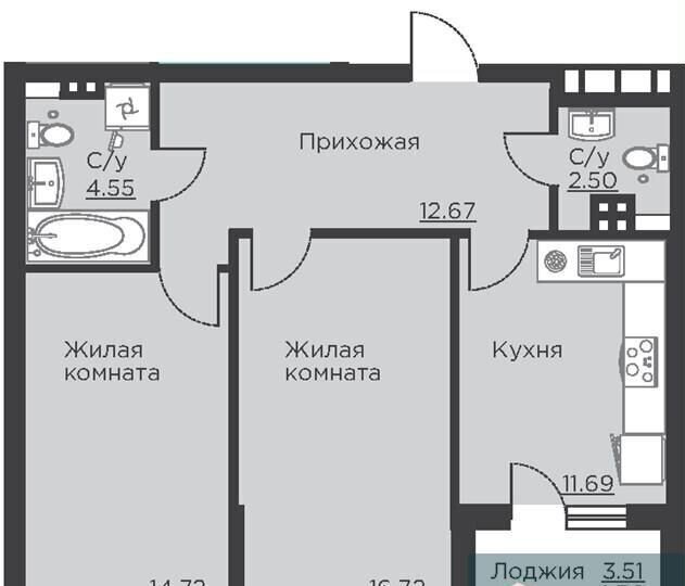 квартира г Воронеж р-н Центральный ул Ломоносова ЖК «‎Городские сады» з/у 116/25 фото 1