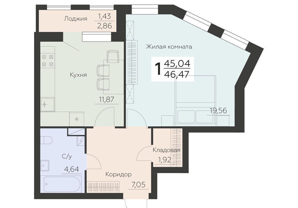 квартира г Воронеж р-н Левобережный ул Ленинградская 29б фото 1