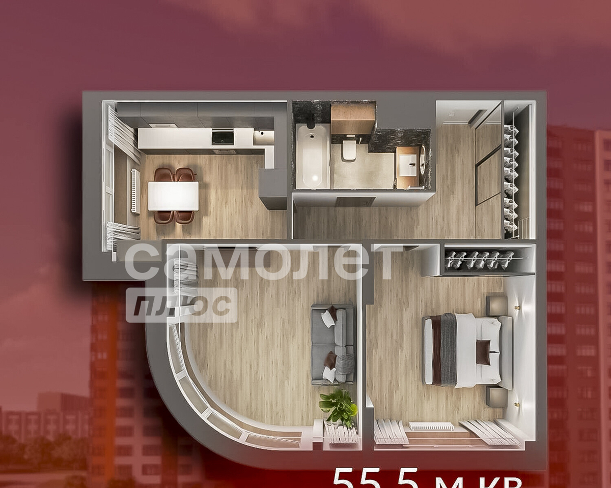 квартира г Кемерово пр-кт Октябрьский 32а к 1 стр фото 4