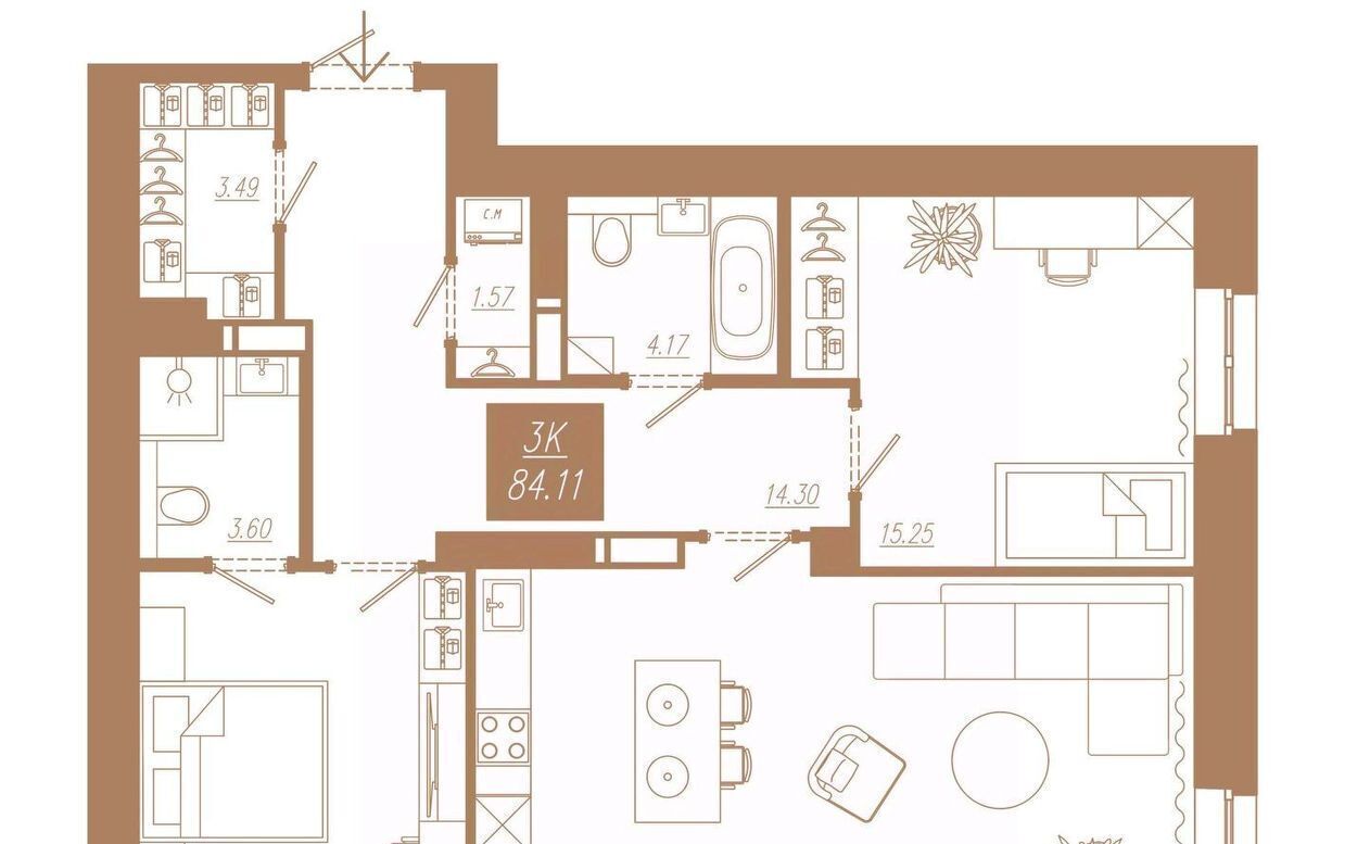 квартира г Красноярск р-н Советский ул 3-я Краснодарская 14а фото 1