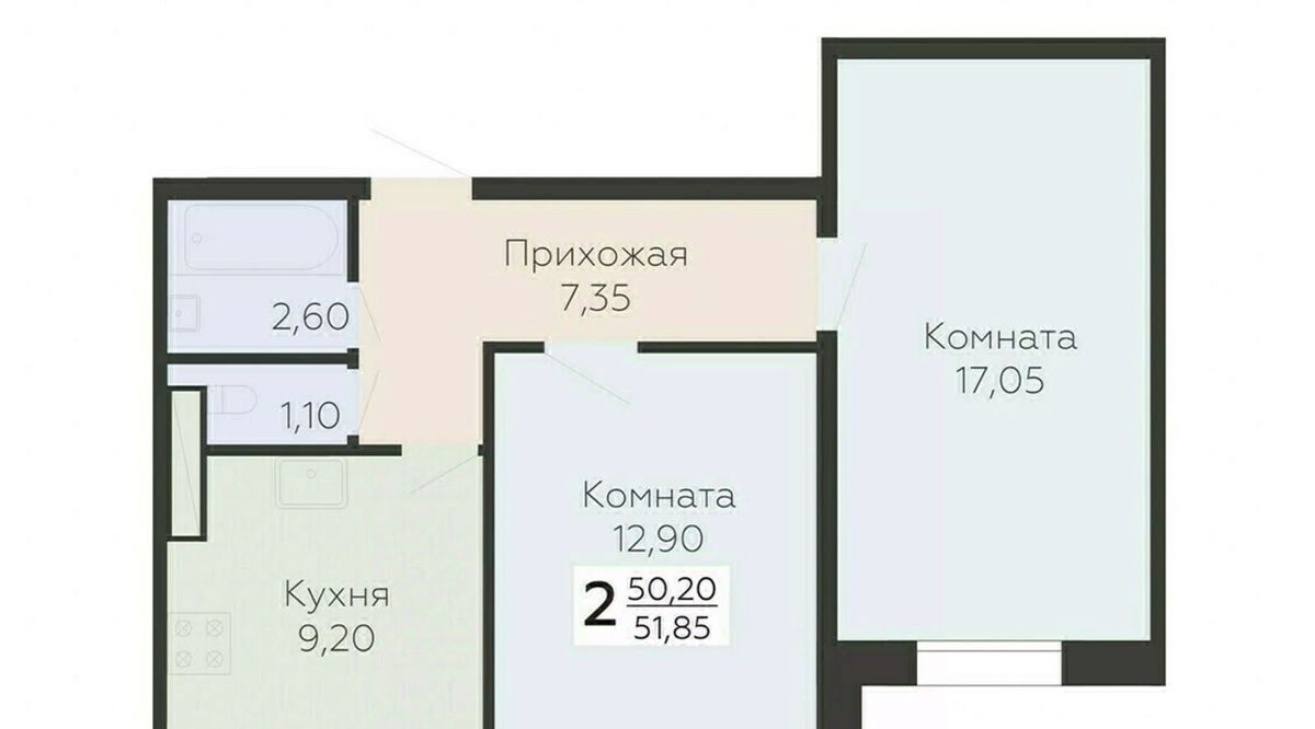 квартира г Всеволожск Южный ЖК Радужный Проспект Большевиков фото 1