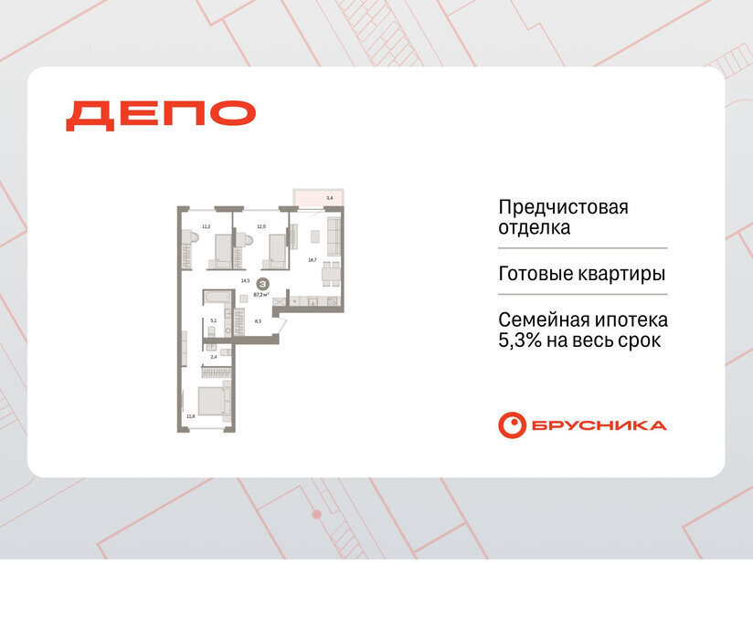 квартира г Екатеринбург Старая Сортировка Уралмаш ЖК Квартал Депо жилой район Сортировочный фото 1