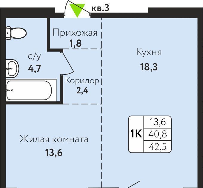 квартира г Барнаул р-н Индустриальный ул Солнечная Поляна 71 фото 1