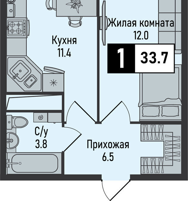 квартира г Железноводск п Иноземцево п Капельница ЖК «Живописный» фото 1