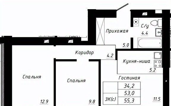 квартира г Барнаул р-н Индустриальный тракт Павловский 196ак/2 фото 1