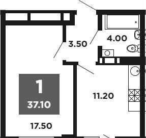 квартира г Краснодар р-н Прикубанский ул им. Мурата Ахеджака 12 корп. 1 фото 3
