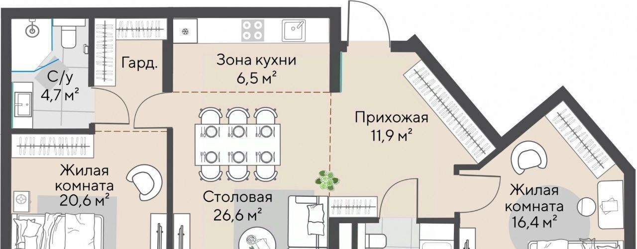 квартира г Екатеринбург Геологическая Парковый Никольский жилой комплекс фото 1