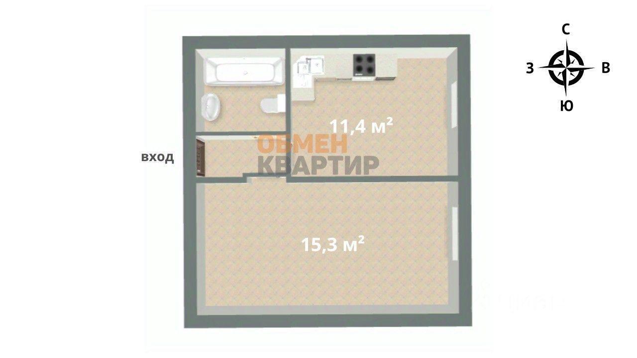 квартира г Екатеринбург р-н Орджоникидзевский ул Фрезеровщиков 32 фото 16