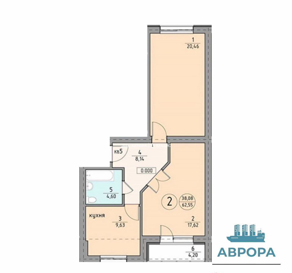 квартира г Магнитогорск р-н Орджоникидзевский ш Западное 444ак/7 фото 1
