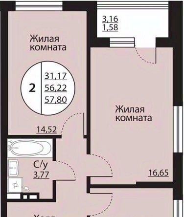 квартира г Воронеж р-н Центральный пр-кт Московский 138 фото 1