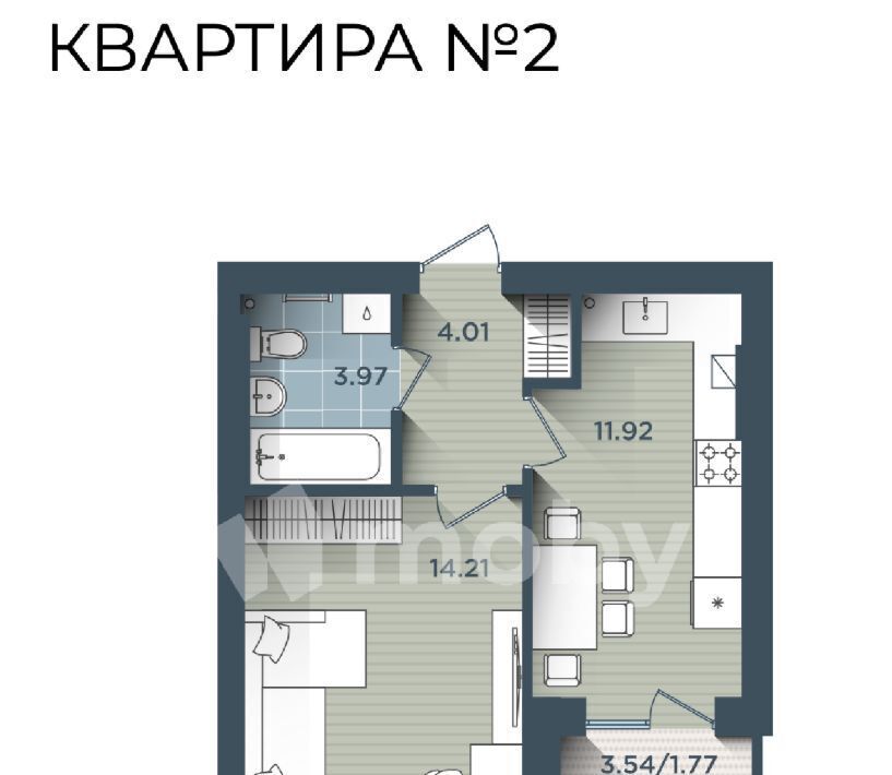 квартира г Калининград р-н Центральный ул Сержанта Мишина 81к/3 фото 2