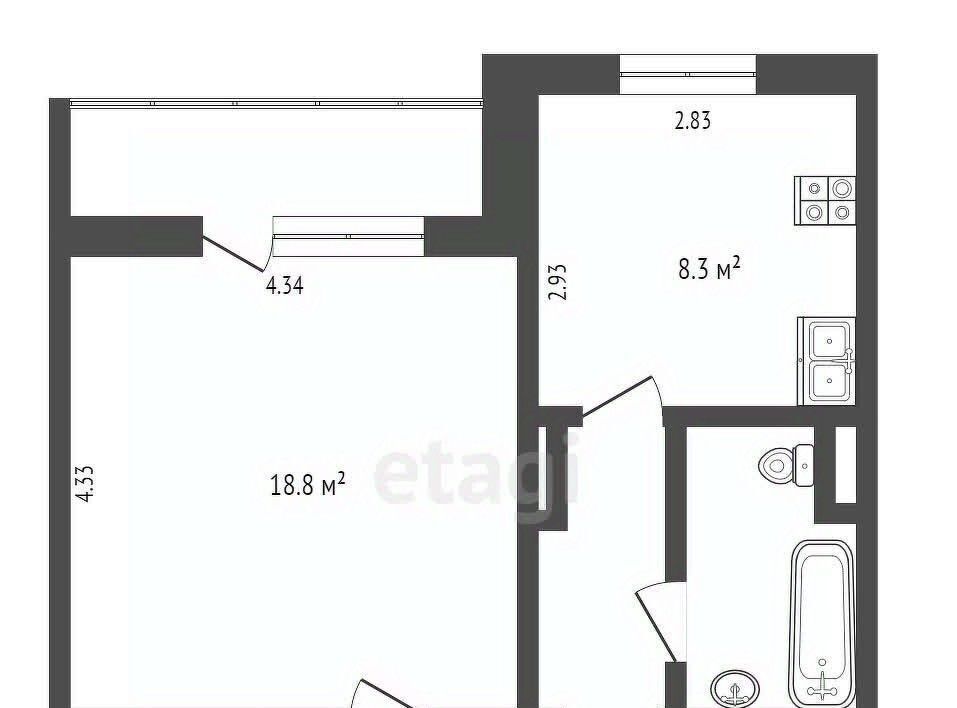 квартира г Омск р-н Кировский ул Дианова 20к/2 фото 2